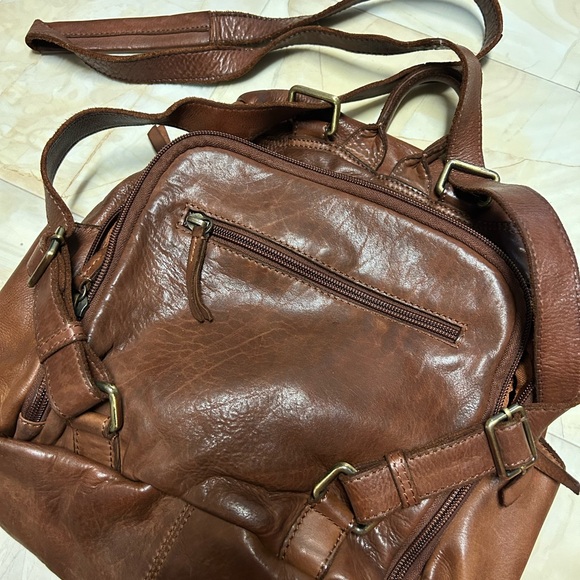 Source Unknown Brown Leather Backpack main image 5